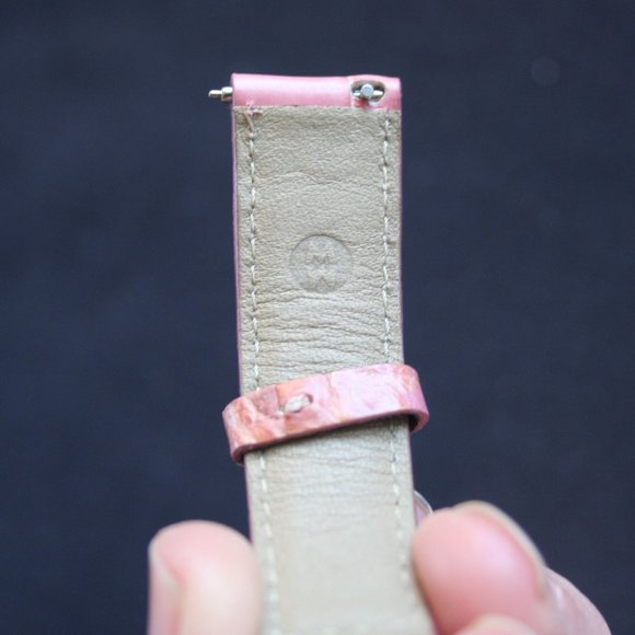 Michele Pink Alligator Watch Band Made in France 16mm - Picture 5 of 7